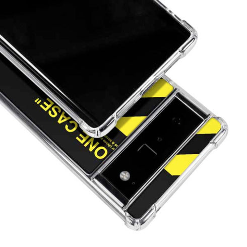 Black and Yellow Stripes Google Pixel 6 Clear Case